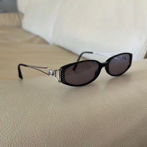90s VERSACE sunglasses black with rhinestones